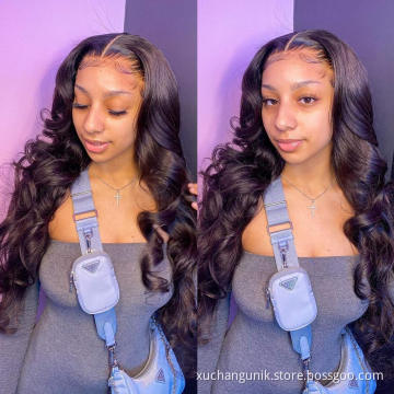 Uniky 13x6 13x4 Middle T Part Lace Frontal Human Hair Wigs Brazilian Virgin Remy Lace Front Wig HD Lace Frontal Wig